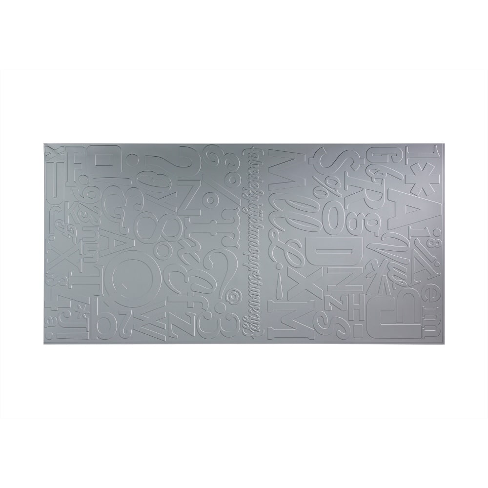 FASÄDE Alphabet 4-foot x 8-foot PVC Wall Panel in Argent Silver