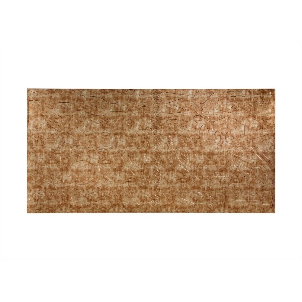 FASÄDE Alphabet 4-foot x 8-foot PVC Wall Panel in Copper Fantasy