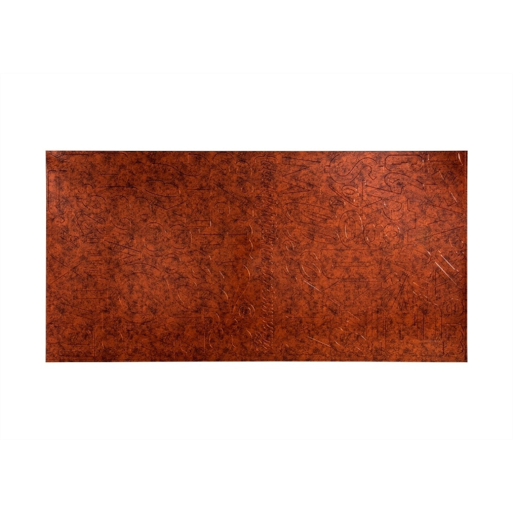 FASÄDE Alphabet 4-foot x 8-foot PVC Wall Panel in Moonstone Copper