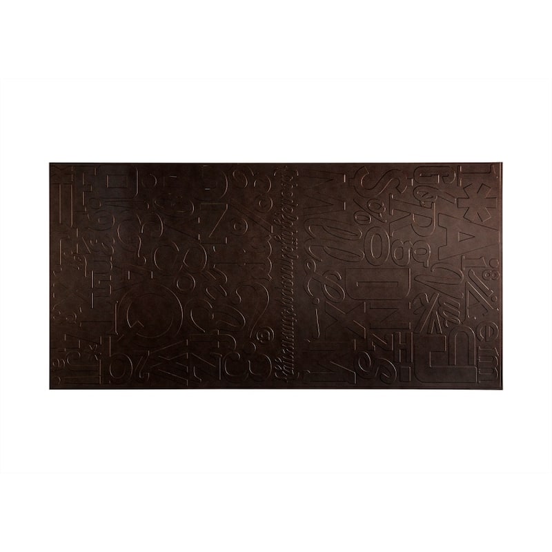FASÄDE Alphabet 4-foot x 8-foot PVC Wall Panel in Smoked Pewter