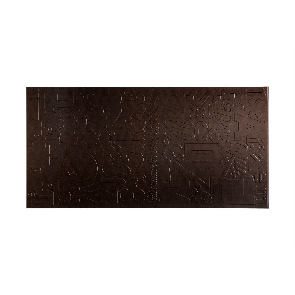 FASÄDE Alphabet 4-foot x 8-foot PVC Wall Panel in Smoked Pewter
