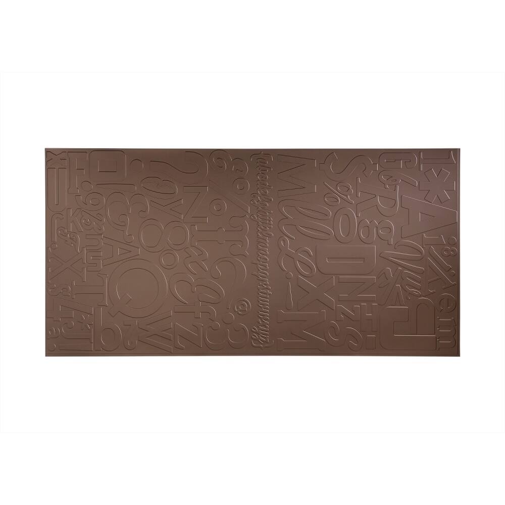 FASÄDE Alphabet 4-foot x 8-foot PVC Wall Panel in Argent Bronze