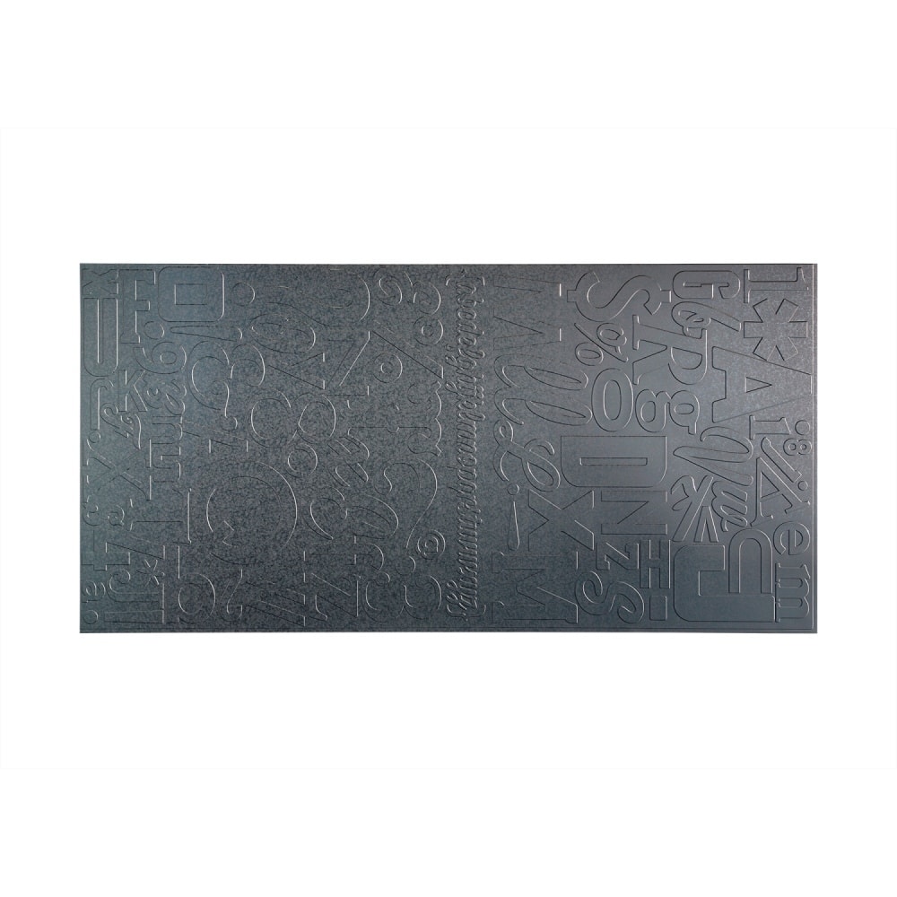 FASÄDE Alphabet 4-foot x 8-foot PVC Wall Panel in Galvanized Steel