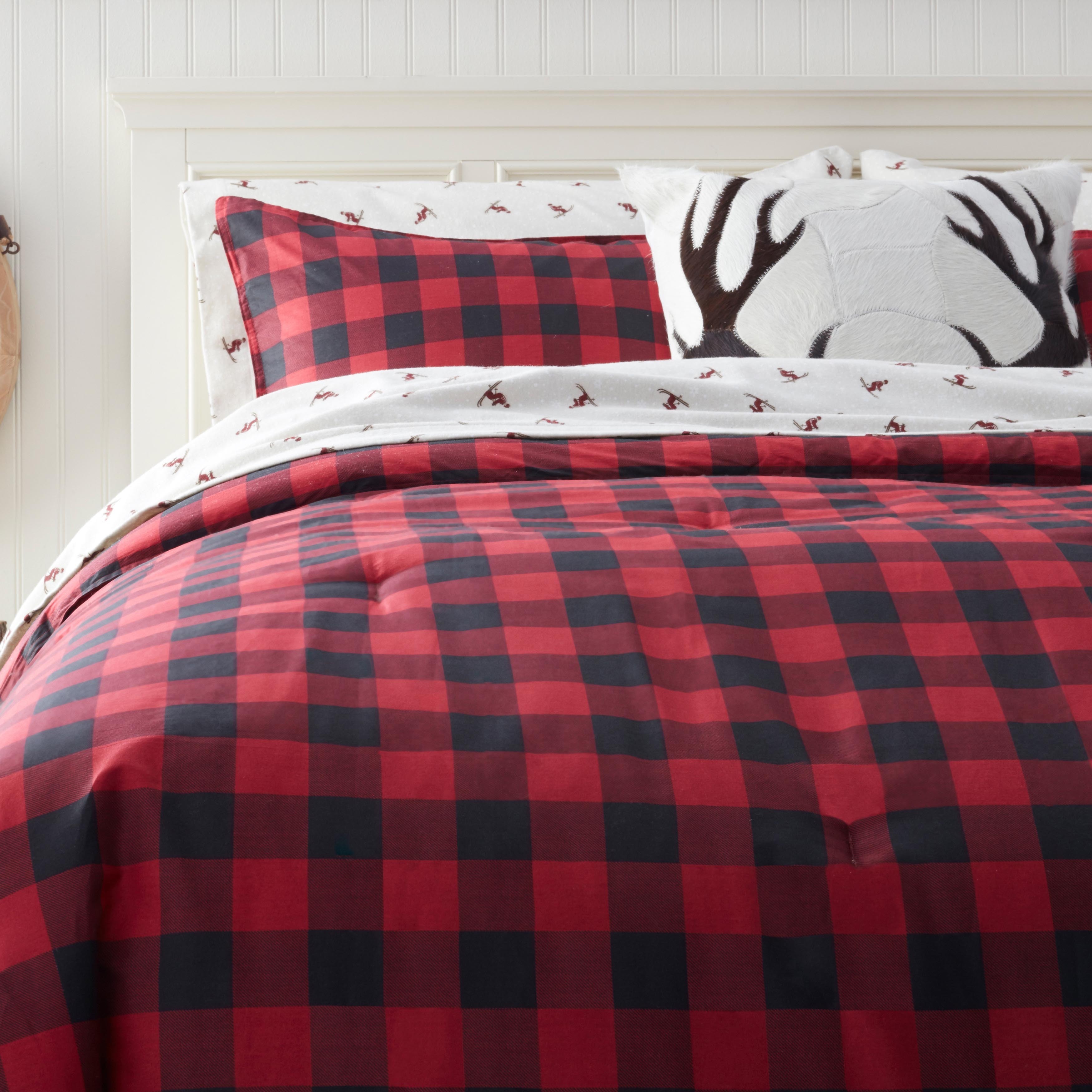 Eddie Bauer Mountain Plaid Scarlet Comforter Set