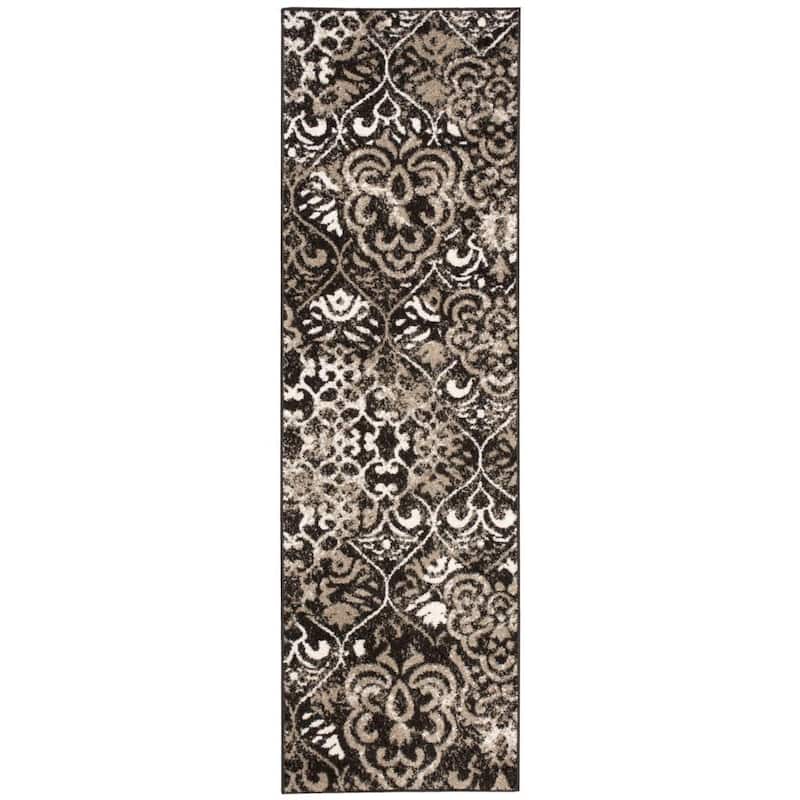Nourison Atash Area Rug - 2'2" x 7'3" Runner - Brown - Runner/Rectangle