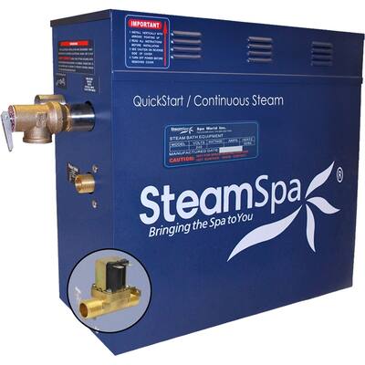 SteamSpa 9 KW QuickStart Steam Bath Generator with Built-in Auto Drain