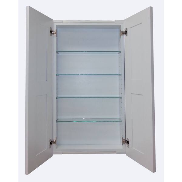 Shop Overton 37 Inch High 2 Door 3 5 Inch Recessed Frameless Medicine Cabinet Overstock 10535867