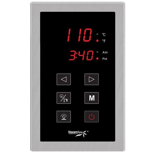 Steamspa Indulgence 7 5 Kw Quickstart Steam Bath Generator Package With Built In Auto Drain In Brushed Nickel On Sale Overstock 10536045