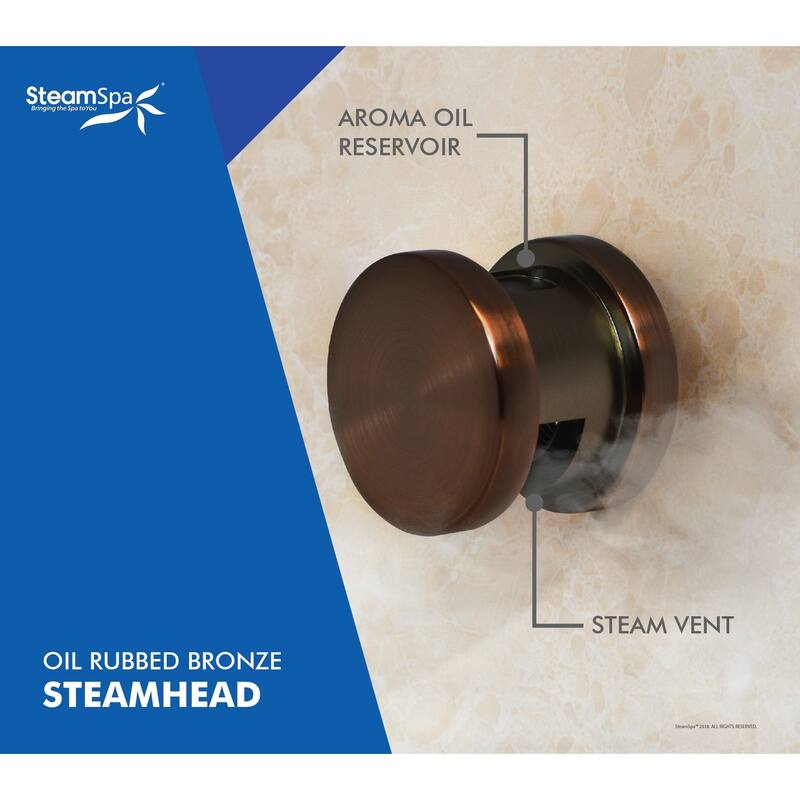 SteamSpa Indulgence 12 KW QuickStart Steam Bath Generator Package with Built-in Auto Drain in Oil Rubbed Bronze