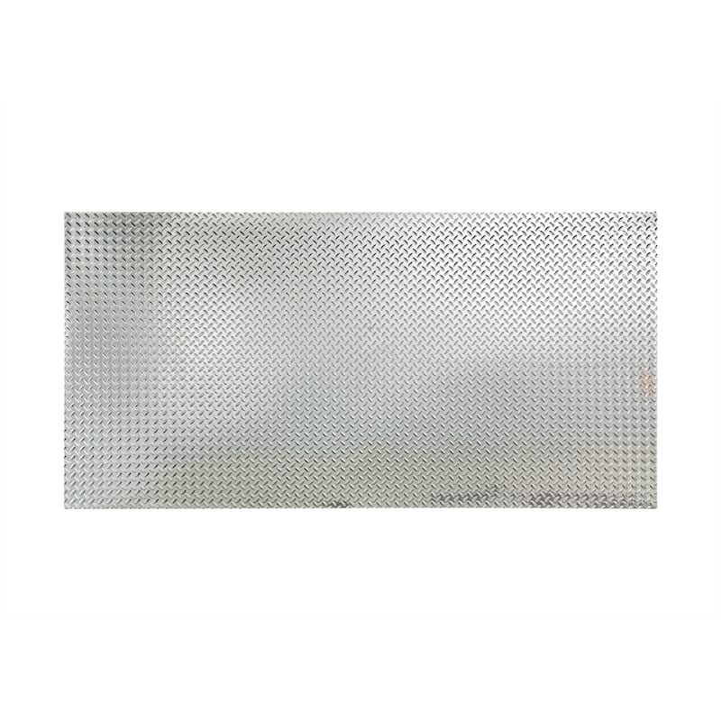 Fasade Diamond Plate Chrome 4 x 8 ft. Wall Panel