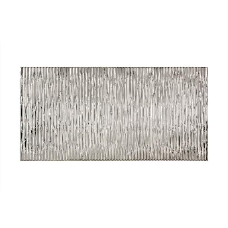 FASÄDE Dunes Vertical 4-foot x 8-foot PVC Wall Panel in Brushed Aluminum