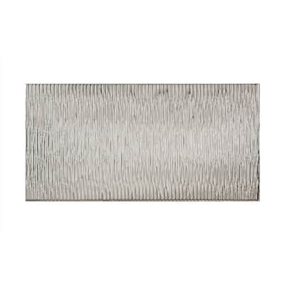FASÄDE Dunes Vertical 4-foot x 8-foot PVC Wall Panel in Brushed Aluminum