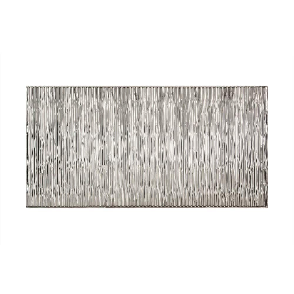 FASÄDE Dunes Vertical 4-foot x 8-foot PVC Wall Panel in Brushed Aluminum