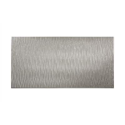 FASÄDE Dunes Vertical 4-foot x 8-foot PVC Wall Panel in Argent Silver