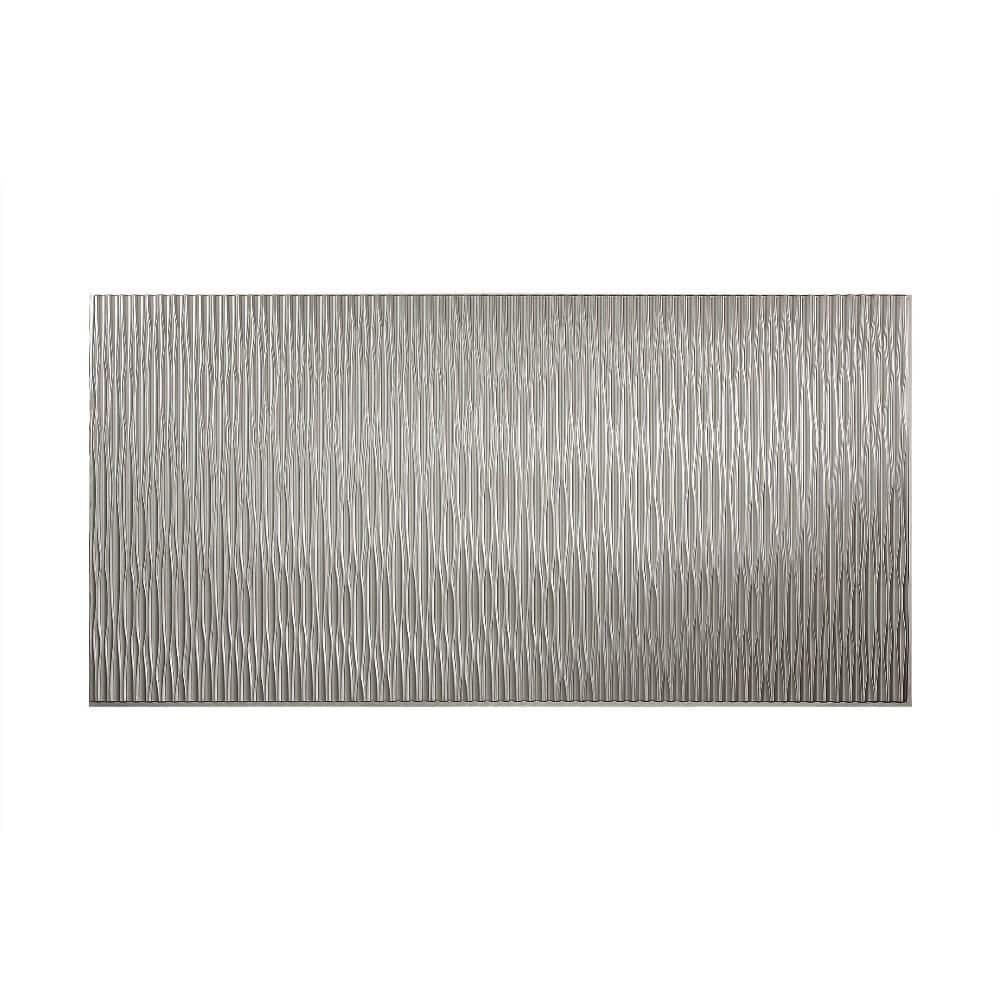 FASÄDE Dunes Vertical 4-foot x 8-foot PVC Wall Panel in Argent Silver