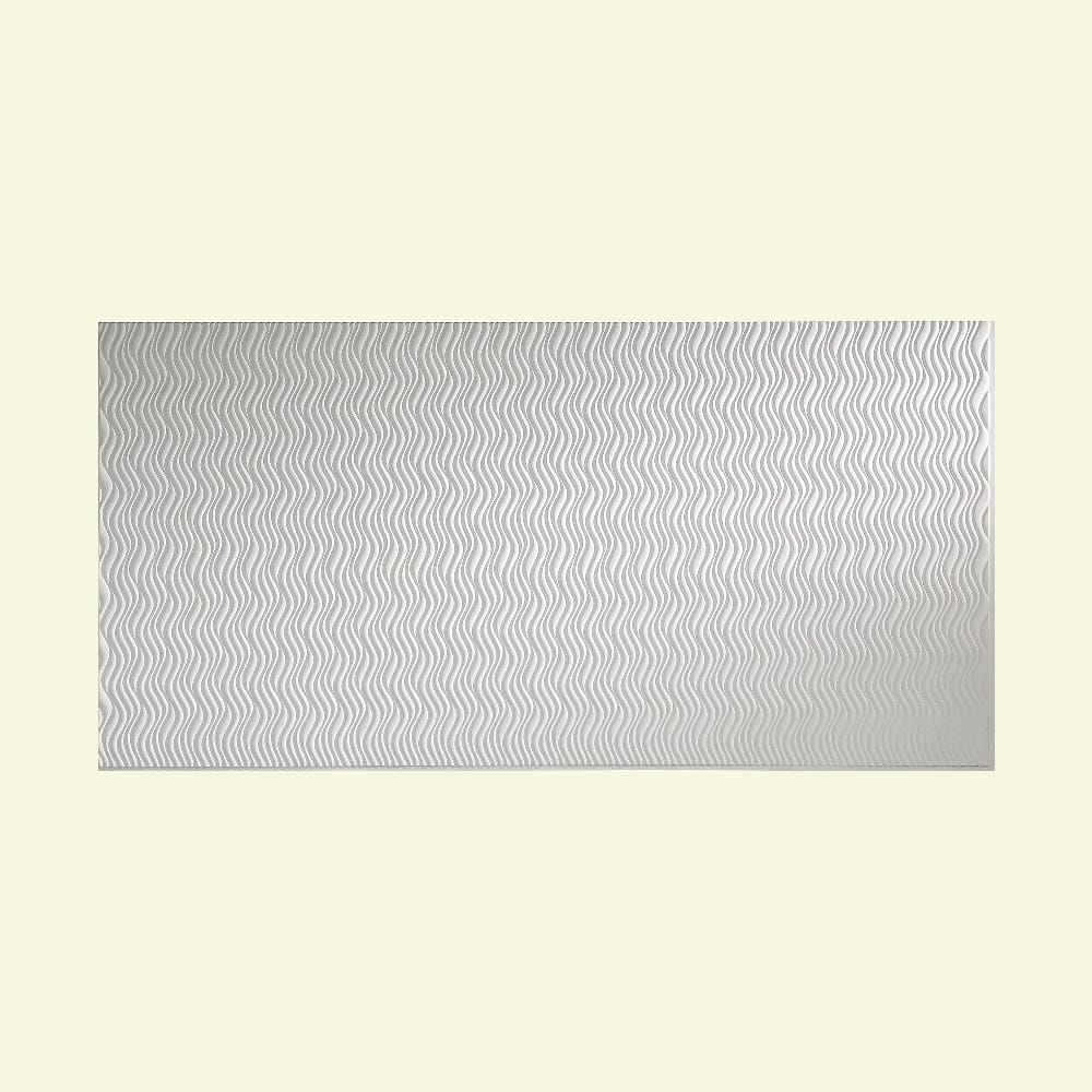 FASÄDE Current Vertical 4-foot x 8-foot PVC Wall Panel in Matte White