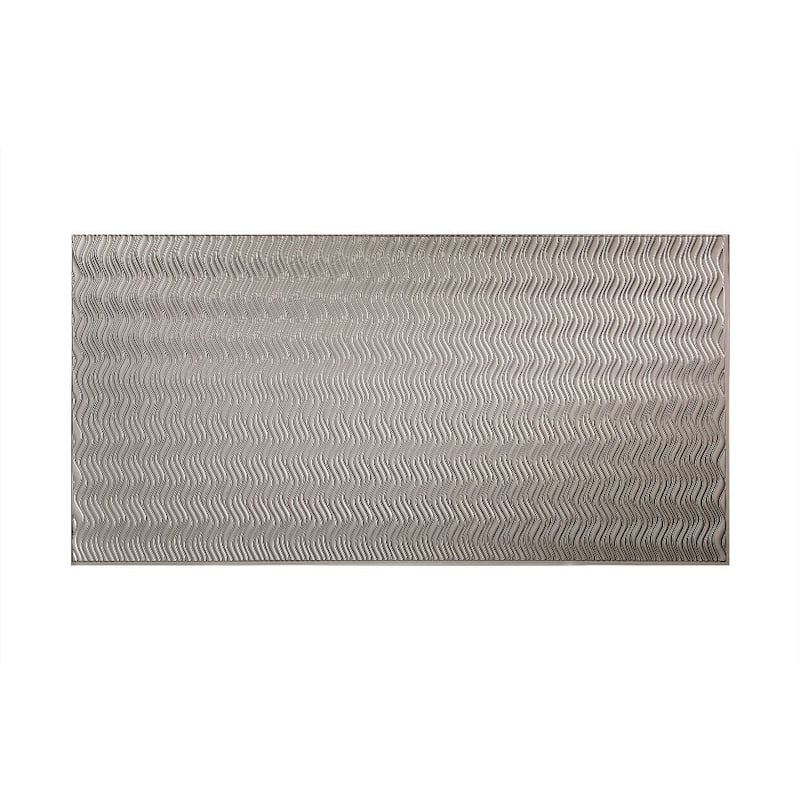 FASÄDE Current Vertical 4-foot x 8-foot PVC Wall Panel in Argent Silver