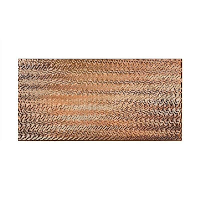 FASÄDE Current Vertical 4-foot x 8-foot PVC Wall Panel in Polished Copper