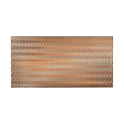 FASÄDE Current Vertical 4-foot x 8-foot PVC Wall Panel in Polished Copper