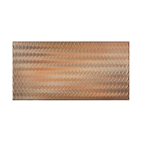 Fasade Current Vertical Polished Copper 4 x 8-foot Wall Panel