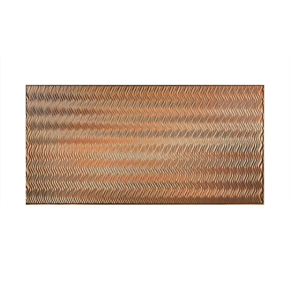 FASÄDE Current Vertical 4-foot x 8-foot PVC Wall Panel in Polished Copper