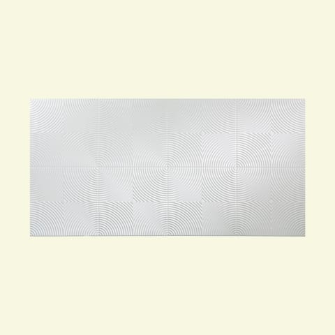 Fasade Echo Gloss White 4-foot x 8-foot Wall Panel