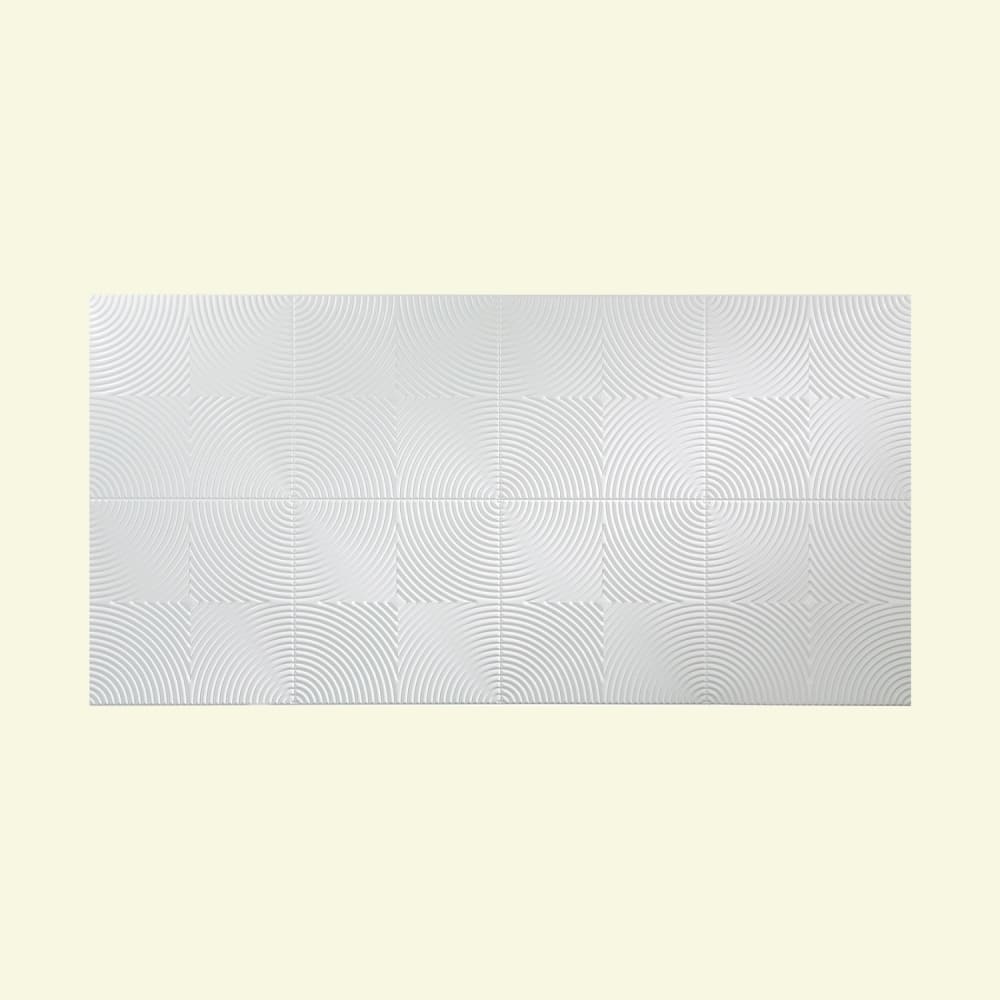 FASÄDE Echo 4-foot x 8-foot PVC Wall Panel in Gloss White
