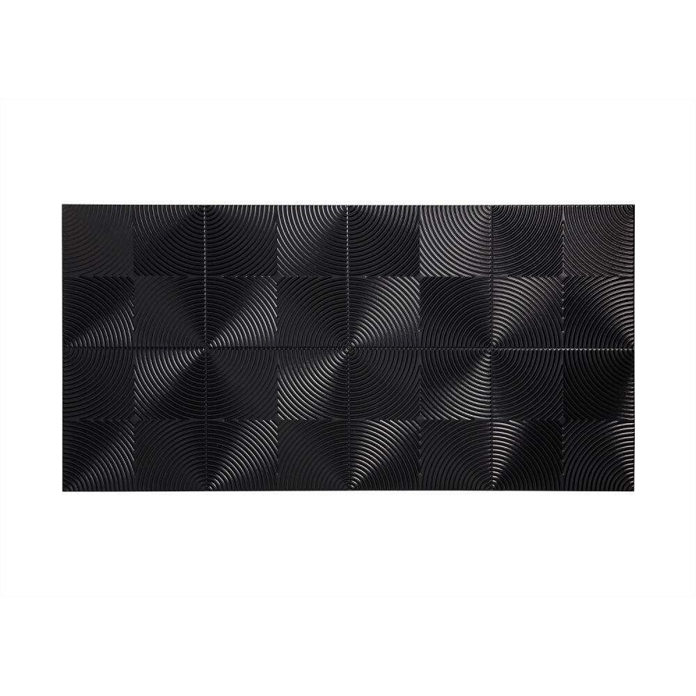 Fasade Echo Black 4-foot x 8-foot Wall Panel