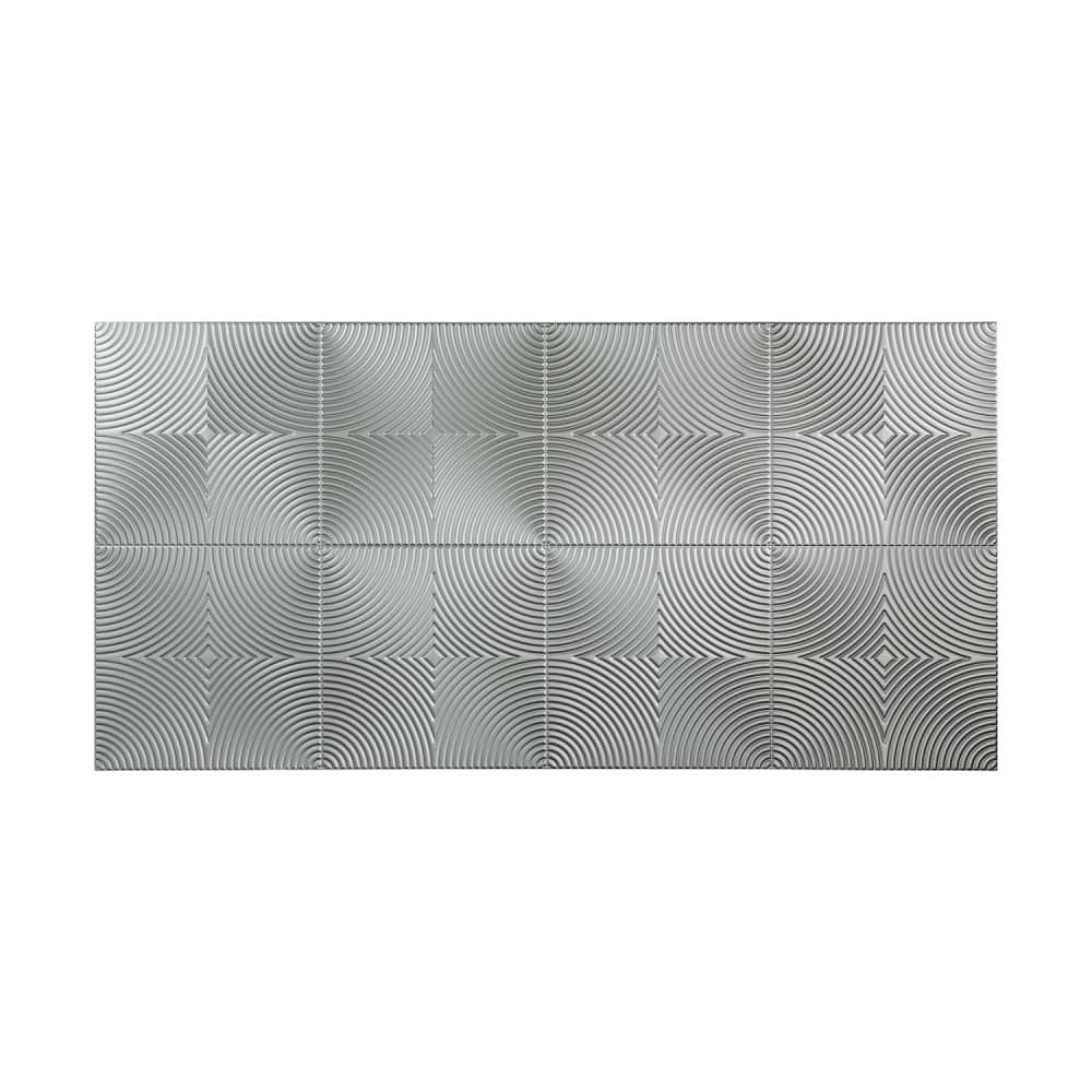 FASÄDE Echo 4-foot x 8-foot PVC Wall Panel in Argent Silver