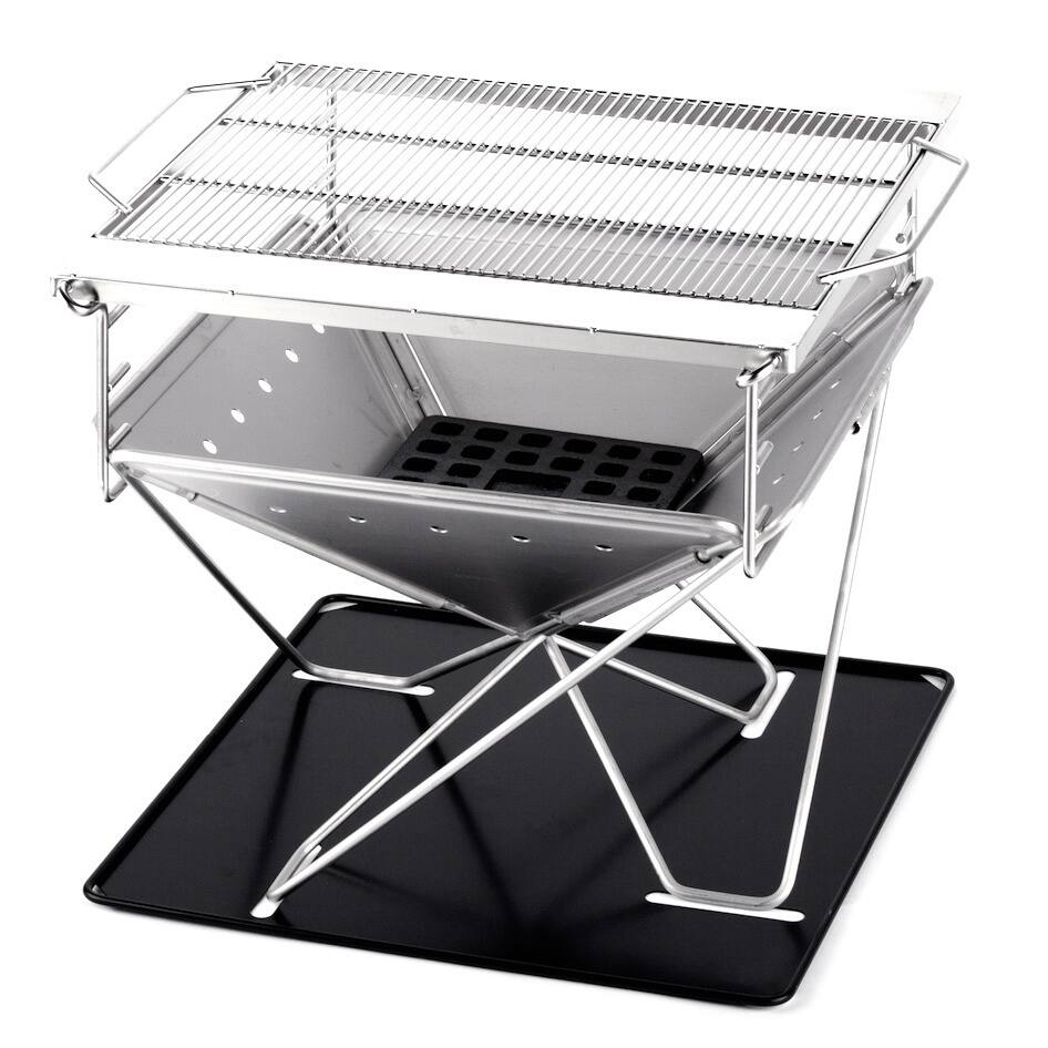 Caesar Hardware Large Folding Steel Portable Charcoal BBQ Grill