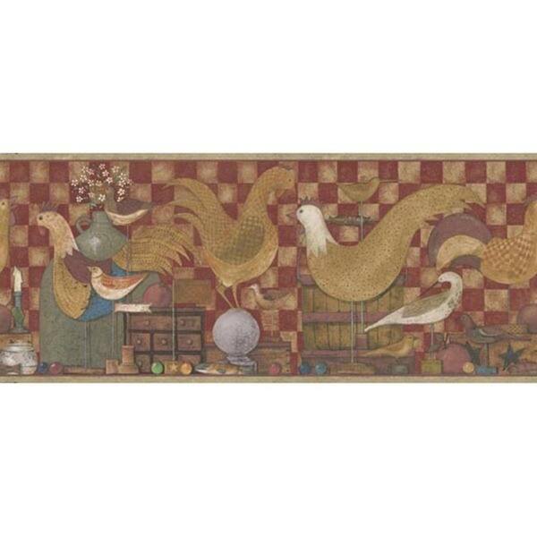 Shop Red Country Cottage Wallpaper Border Free Shipping On