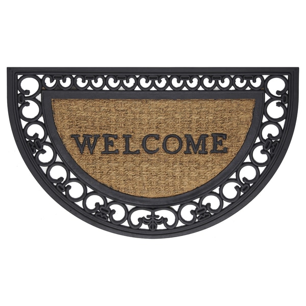 Achim Rubber And Coir Fleur De Lis Welcome Mat 18 X 30 Achim Rubber And Coir Fleur De Lis Welcome Mat 18 X