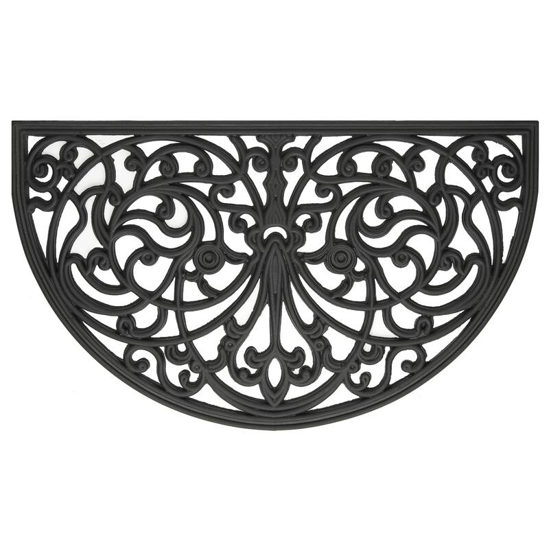 Achim Wrought Iron Rubber Door Mat (18" x 30")
