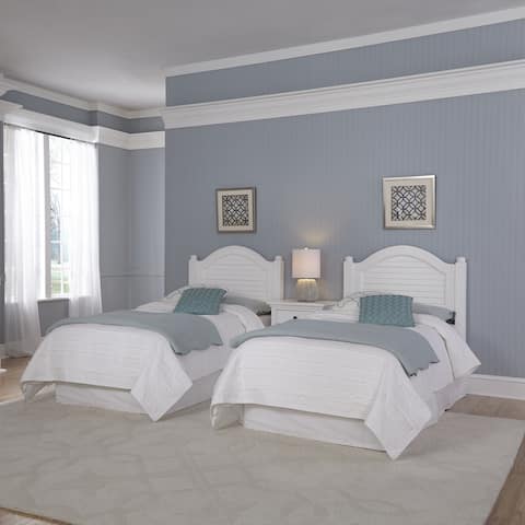 Bermuda Set of 2 Twin Headboards and 1 Nightstand by Home Styles