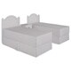 preview thumbnail 2 of 3, Bermuda Set of 2 Twin Headboards and 1 Nightstand by Home Styles