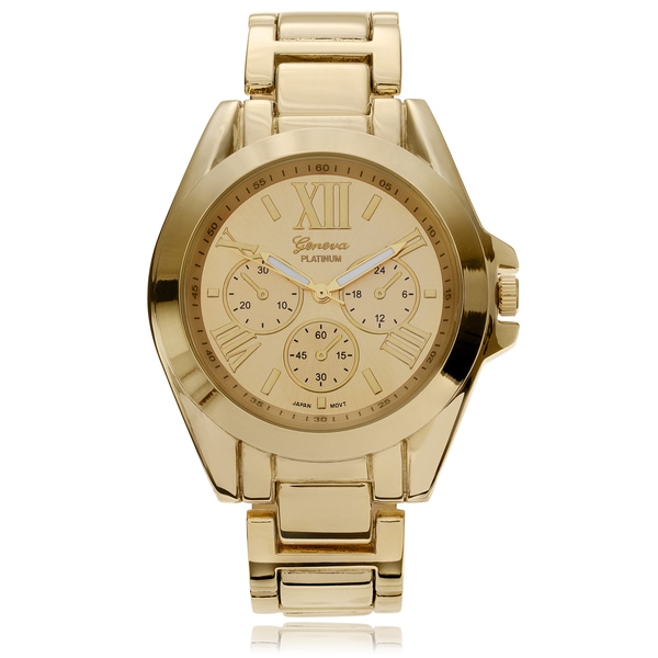 Geneva Platinum Mens Roman Numeral Link Watch   17620322  