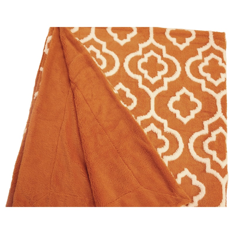 Jacquard Sherpa Throw Blanket 50"x60"