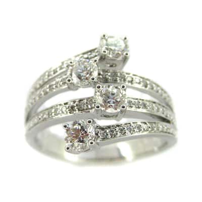 Kabella 18k White Gold 1ct TDW Diamond Ring