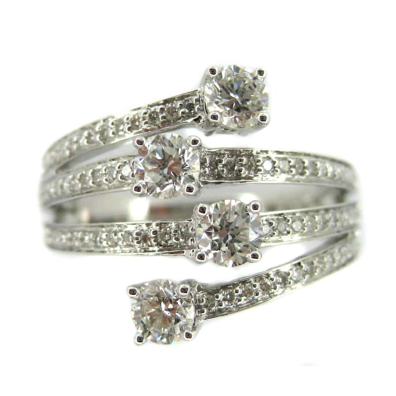 Kabella 18k White Gold 1ct TDW Diamond Ring