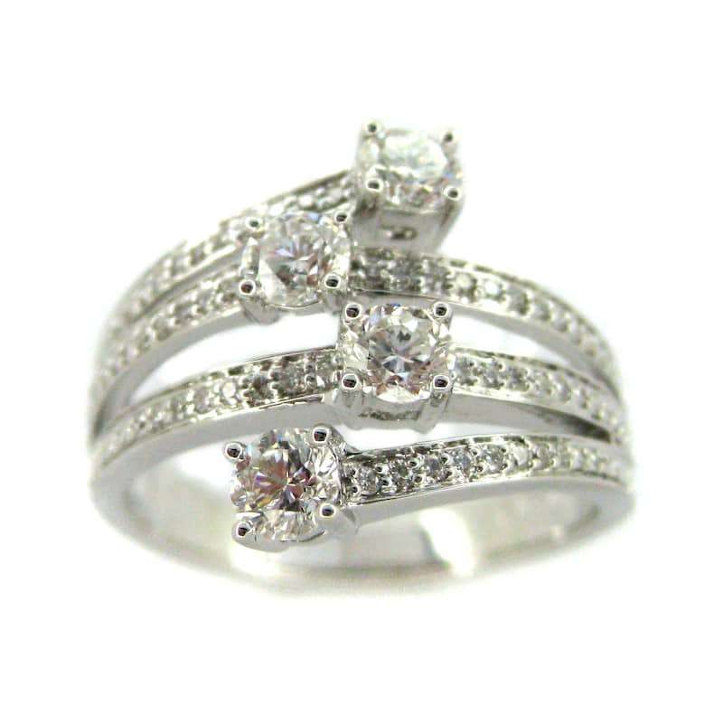 Kabella 18k White Gold 1ct TDW Diamond Ring