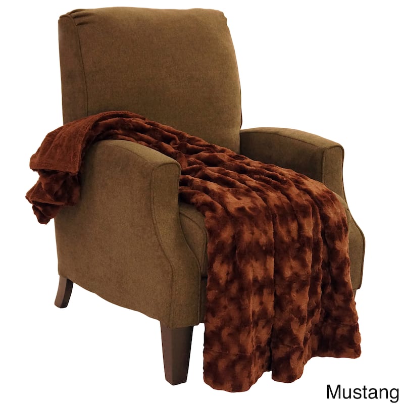 Swirl Faux Fur Throw Blanket 50"x60"