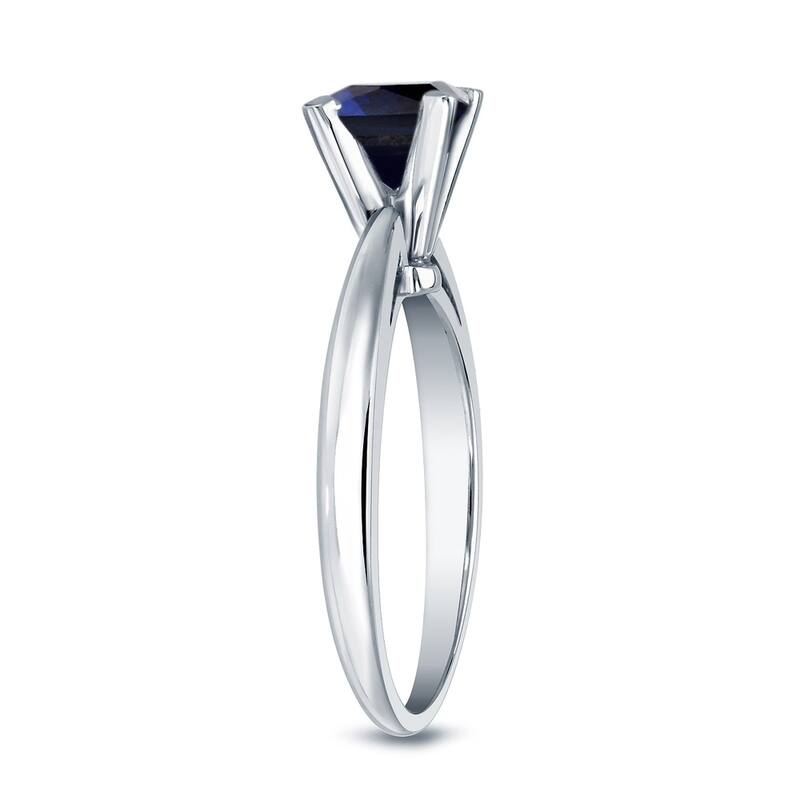 Auriya 14k Gold Princess-cut Sapphire Solitaire Engagement Ring 2ct TGW