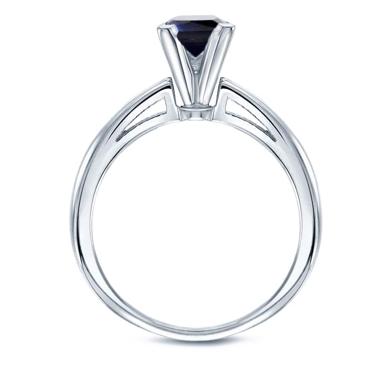 Auriya 14k Gold Princess-cut Sapphire Solitaire Engagement Ring 1 1/2ct TGW