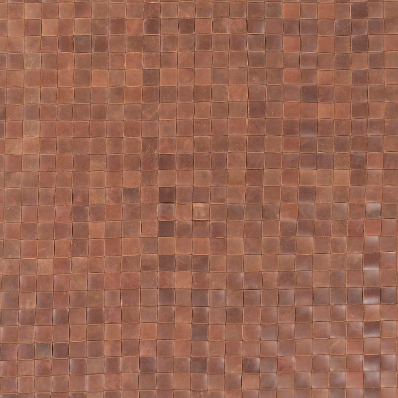 Hand-Woven Burslem Crosshatched Leather Area Rug