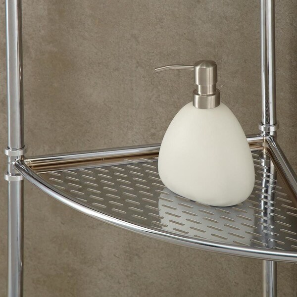 chrome corner shelf bathroom