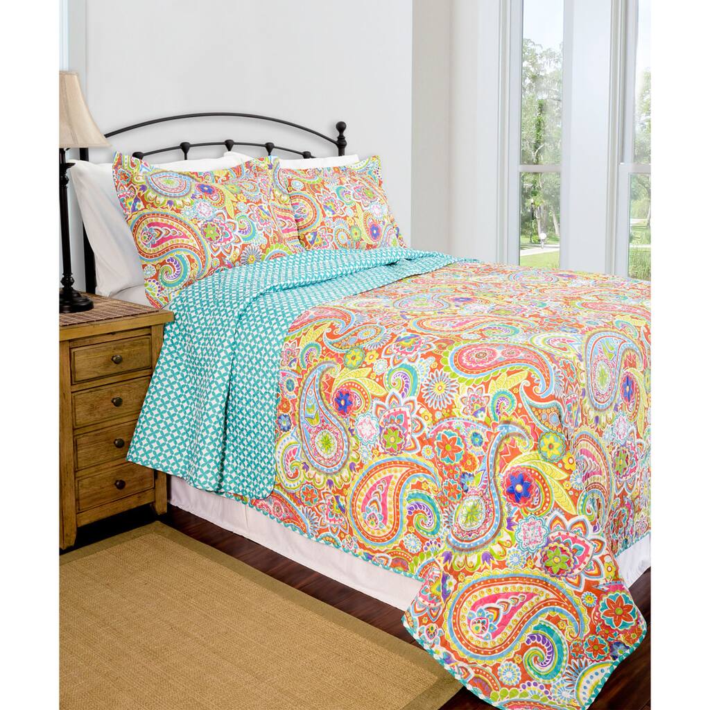 Slumber Shop Lauren Reversible 3-piece Quilt Set