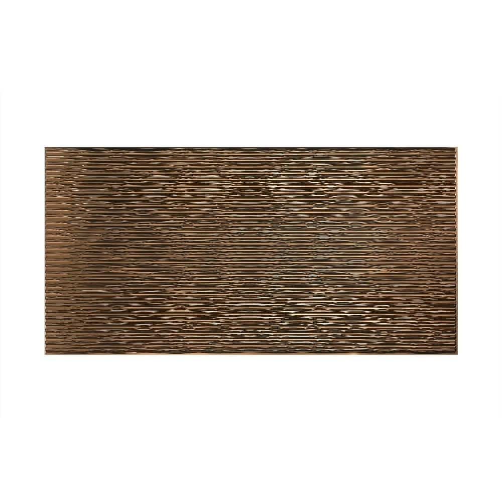 FASÄDE Dunes Horizontal 4-foot x 8-foot PVC Wall Panel in Oil Rubbed Bronze