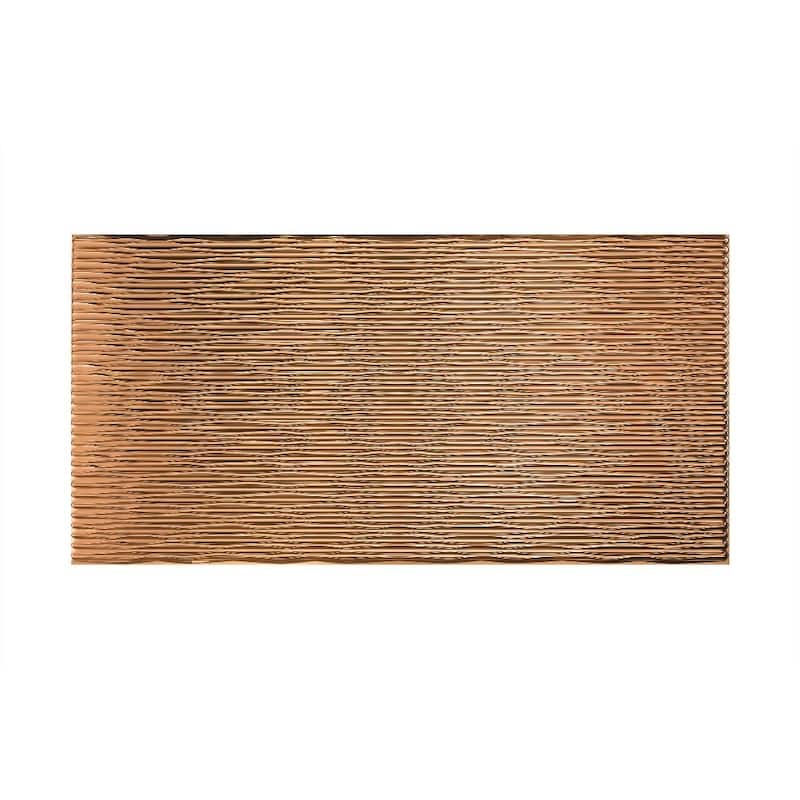 FASÄDE Dunes Horizontal 4-foot x 8-foot PVC Wall Panel in Polished Copper