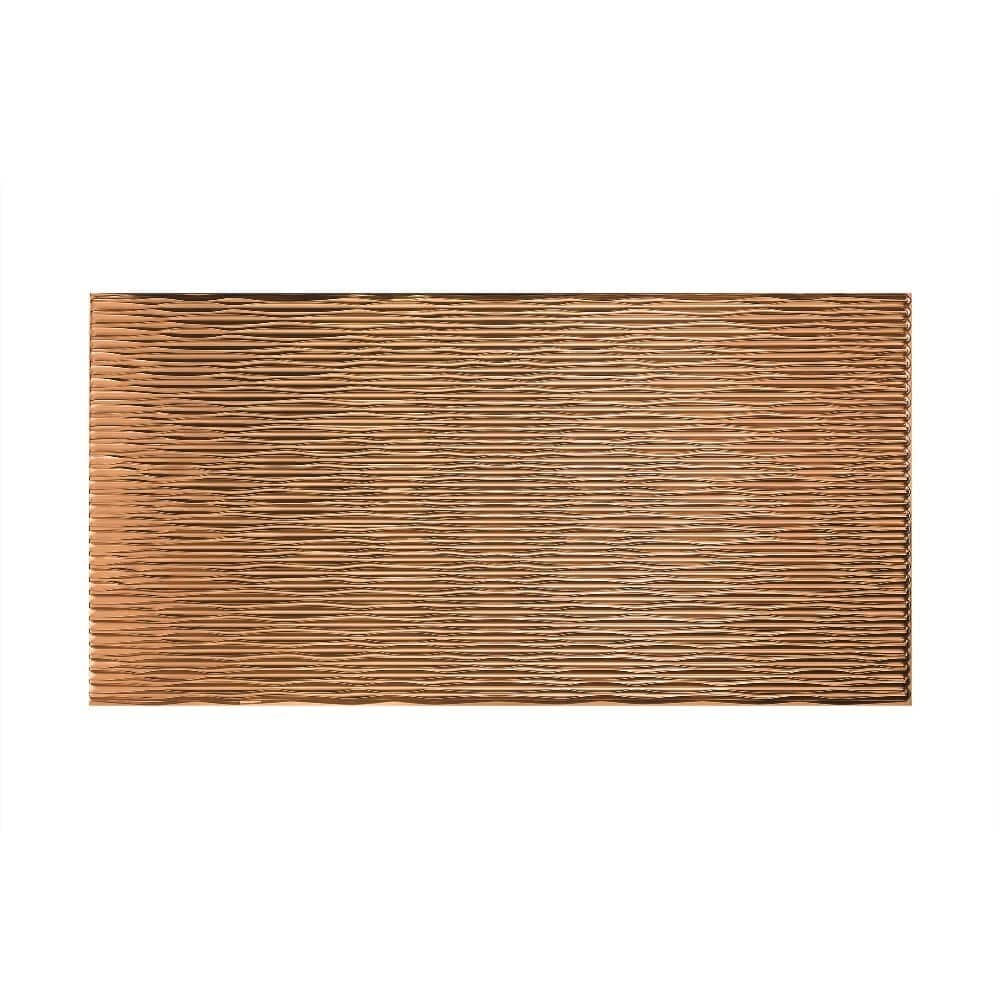 FASÄDE Dunes Horizontal 4-foot x 8-foot PVC Wall Panel in Polished Copper