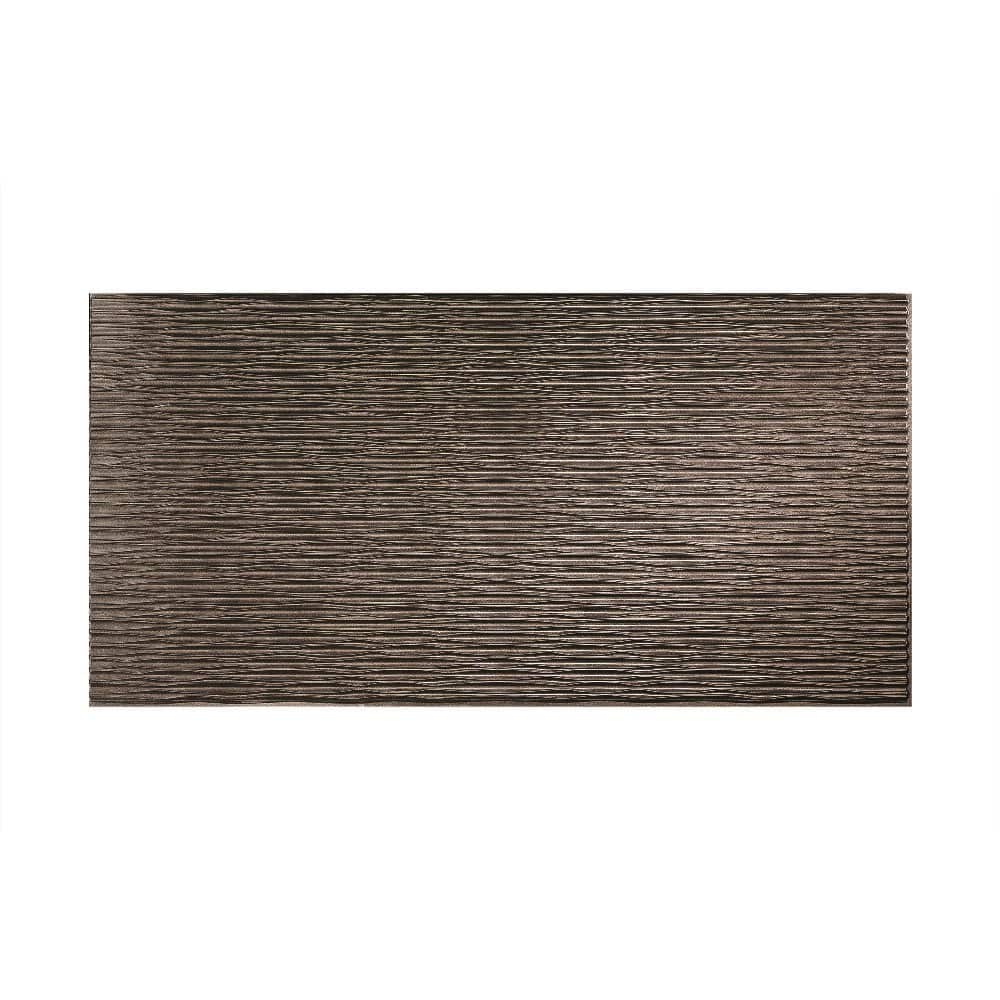 FASÄDE Dunes Horizontal 4-foot x 8-foot PVC Wall Panel in Smoked Pewter